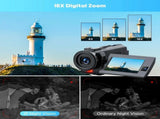 5K Video Camera with 56MP Dual Lens, WiFi, IR Night Vision, and 64GB SD Card in Black V178-59099