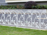 5PCS Decorative Garden Fence Folding Patio Fences Rustproof 59.5x62cm Landscape V767-XJJ516-WT-G2