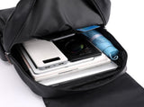 Black Large-Capacity PU Leather Backpack - Stylish Business & Travel Companion V888-ELOSUNG33200
