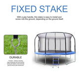 2-Pack Stakes with Ergonomic Grip Handle for Easy Outdoor Ground Setup and Secure Pet Control V1369-AZ3-W-16885