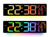 RGB Wall Clock Color Changing Large Size Multi-function Remote Control V1294-YM0901-3115250024311