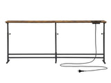 Levede Narrow Console Table Adjustable Behind Couch Side Power Ports Entryway NI1092-BR-AU