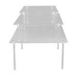 3 Set Square Clear Acrylic Cake Stand Acrylic Cupcake Stand for Cake Pizza Dessert Christmas Wedding V1294-YM0710-3117230340411
