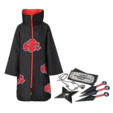 Akatsuki Uchiha Itachi Anime Unisex Costume Ninja Naruto Cloak-m SQBB V1237-ZY-203-0489