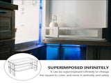 2Pcs Kitchen Storage Racks Transparent Refrigerator Shelf for Organized Home Use V1369-AZ3-W-18816