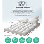 Giselle Bedding Mattress Topper Pillowtop Protector Pad Single TOPPER-PT-S