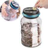 Digital Piggy Bank UK Coin Counter - Large Transparent Piggy Bank with LCD Screen - Piggy Bank as a V1259-DP01-BO-213