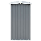 Outdoor Log Storage Shed 91cm Firewood Rack Steel w/ Raised Floor & Sloping Roof V178-66782
