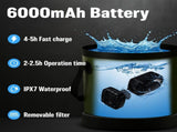 Portable Camping Shower, 6000mAh Rechargeable Outdoor Shower Pump 4 Spray Modes & Speeds, Ipx7 V1107-132-60873-GRY1