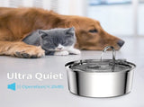 304 Stainless Steel 3.2L Pet Water Fountain with Triple Filtration, Ultra-Quiet Pump, and V1341-ZY-6K3URG8R-C1
