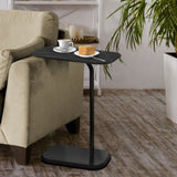 Sarantino Beveled Edge C-Shaped Side Table - Black TBL-NTD-589-19