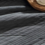 Private Collection Barlow Slate Embroidered Velvet Quilt Cover Set Queen V442-LED-QUILTCS-BARLOW-SLATE-QS