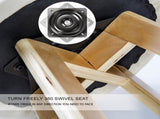 4X Wooden Bar Stool Dining Chair Fabric LEILA 72cm BEIGE V274-FT-WBSFAB-82BE4