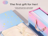 White Winter Scarf Gift Box Set for Women - Soft Warm Scarf V888-ELOSUNG53149