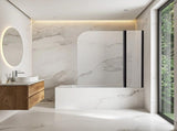 180 Degree Pivot Door 6mm Safety Glass Bath Shower Screen 1200x1400mm By Della Francesca V63-830191