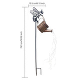 Solar Watering Can Lights, Large Metal Bee Shape Hanging Solar Garden Decor, Waterproof Outdoor Yard V1366-AZ2-W-14755