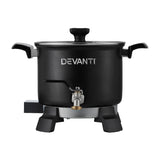 Devanti 5L Wax Melter Candle Making 1200W Melting Pot Furnace Quick Pour Spout Soy Soap WAX-06-5L