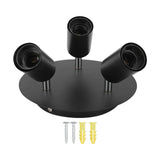 Ceiling Spotlight Holder 3 Head Rotating Lamp Base Ceiling Lamp Holder E27 Track Light Holder for V1294-YM0703-3119230079811