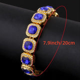 Men'S Watch Set Luxury Men'S Watch Artificial Gemstone Bracelet Cross Necklace - Green - Size 1 V1106-DSZ-XXX-NNN-GRN-1