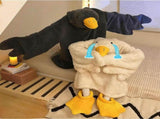 Cartoon Goose Hoodie Blanket Oversized Fleece Onesie for Sleep Lounging and Party - With Shoes& S V1263-JX-8068-1