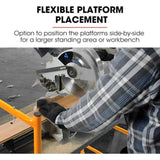 BAUMR-AG Mobile Scaffold Platform, 226kg Load, Steel Frame, Dual Height, Folding for easy Transport V219-SCFMSCEQM10A