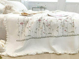 Cotton Quilt Pure Color Home Fashion Elegant Tencel Embroidery Pattern Cotton Summer Cooling Quilt V1294-YM0716-3117220175417