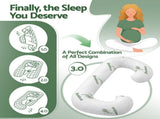 Giselle Bedding Pregnancy Pillow for Side Sleepers C-Shaped Body Pillow with Bamboo Fiber Cover, PILLOW-MAT-C-BAM
