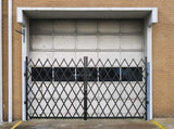 Double Folding Security Gate Folding Door Gate 5.1' H x 10.2' W Scissor Gate V952-SSFDMSM1.5X3M0001V0