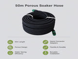 50m Porous Soaker Hose Leaky Garden Irrigation Pipe for Efficient Watering V63-952951