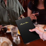 Professional Check Presenters for Restaurants - Black Server Checkbooks with Thank You Imprint for V1192-AZ-W-6306