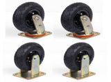 4x 6 Inch Castor Caster 2x swivel 2x fixed Pneumatic Tyres Wheels Trolley Cart Wheelbarrow V324-4X6ININFTYRE