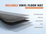 Self Adhesive Vinyl Floor Tiles 12 x 12 inch, 50 Tiles 1.5mm Thick Peel & Stick, Black Marble V952-ZZYXJDDHDLS5QZJSXV0