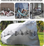 2 Pack PEVA Bicycle Covers with Waterproof Dust Protection and Velcro Straps for Outdoor or Garage V1189-LC-HW-00598
