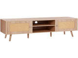 Rattan TV Stand, Mid Century Modern TV Stand for 65 inch TV, Boho Rattan TV Cabinet with Build-in V952-TBDSJ55YCXMS61WF0V3