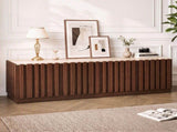 Artiss 180cm TV Unit Entertainment Cabinet Fluted Style Anti-tip Kit Walnut FUR-S-TV180-WD-AB