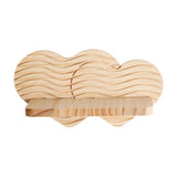 Love Shape Boho Wooden Wall Shelf Decorative Storage Design Organizer For Small Potted Plants V1370-AZ4-09238