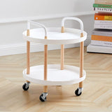 Cart Storage Rack Plastic Armrest Design Corrosion Resistant Rolling Storage Cart for Home Living V1294-YM0716-3117220166911