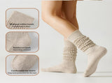 Merino Wool Slouch Socks for Women Soft Knee High Scrunch Warm Cozy Stacked Boot Socks 3 Pack V1258-DP02-F-511