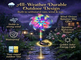Magical Holographic Rainbow Solar Pinwheel, Waterproof Windmill Landscape Light with LED V1366-AZ2-W-11633