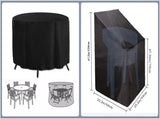 Heavy Duty Oxford Outdoor Furniture Protector Set - Waterproof & Dustproof Round Dining V888-ELOSUNG45957