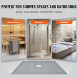 Shower Curb Kit, 1828x1828mm, 72"x72" Shower Pan Kit with 50.8mm ABS Central Flange, 101.6mm V952-ABSLYTJHSABSAJTFCV0