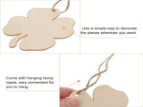 Ortofally 20pcs Four Leaf Ornaments Hanging Decor Unfinished Wooden Ornaments Wooden Shamrock V1189-LWWAL-20260327-03281