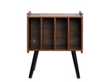 Record Player Stand, 2 Tiers Turntable Stand with 4 Cabinets, Holds up to 100 Albums, Wooden Vinyl V952-DCJZJDLK2CMZ4P6V1V0