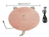 New Winter USB Heated Seat Cushion, Round Cartoon Pad for Office and Outdoor Use, Constant V1341-ZY-SGR9UT29-PINKCAT