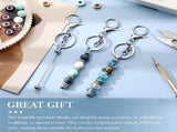24 Pcs Beadable Keychain Bars Bulk for Beads DIY Blank Metal Beaded Bead Crafts Silver V1369-AZ3-W-12795