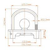 Universal Ball Coupler Trailer Hitch Coupler Ball Tow Towing Heavy Duty Coupler V1369-AZ3-W-13943