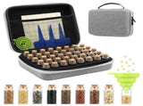 40 Slot Seed Storage Organizer with Glass Vial Portable Seed Container Case for Flower Vegetable and V1366-AZ2-W-15153