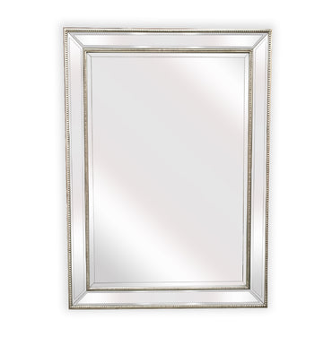 Silver Beaded Framed Mirror - Rectangle 80cm x 110cm V292-M-BDD-S-SILVER