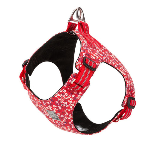 True Love Floral Doggy Harness - Red, L ZAP-TLH1912-13-RED-L