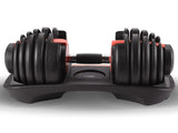 Powertrain 24kg Adjustable Dumbbells 15-in-1 Home Gym Weights Red DMB-BF1-024-1